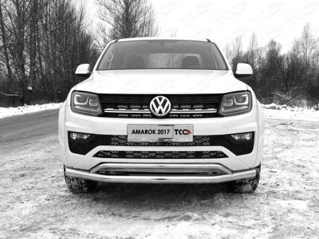 Volkswagen Amarok 2016- Защита передняя нижняя (двойная) 76,1/42,4 мм